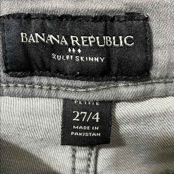 Banana Republic Sculpt Grey Denim Skinny Jeans Size 27/4P - Picture 2 of 9